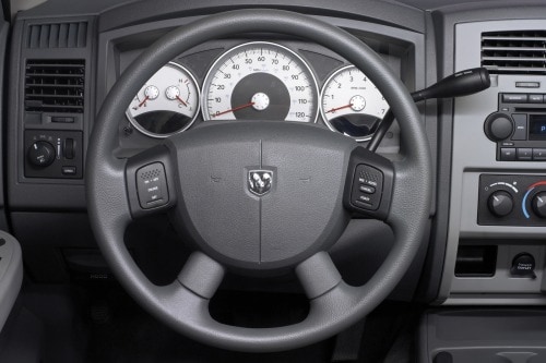 2007 Dodge Dakota Laramie Extended Cab Pickup Steering Wheel Detail