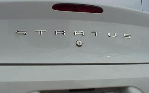 2001 Dodge Stratus Rear Badging