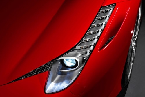 2012 Ferrari 458 Italia Coupe Headlamp Detail