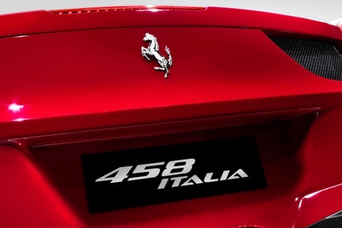 2012 Ferrari 458 Italia Coupe Rear Badge