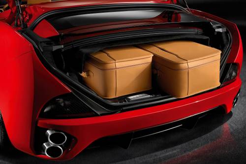 2012 Ferrari California Convertible Cargo Area with Props Shown