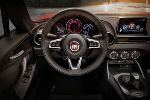FIAT 124 Spider Abarth Convertible Steering Wheel Detail