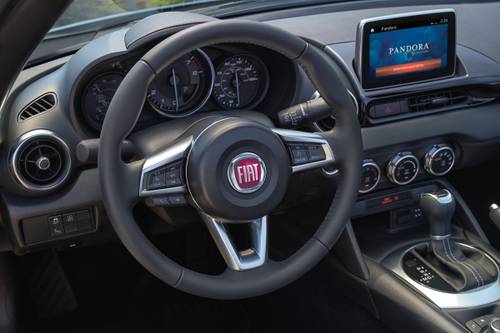 FIAT 124 Spider Lusso Convertible Steering Wheel Detail