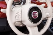 2012 FIAT 500 C Lounge Convertible Steering Wheel Detail