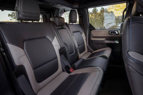 2022 Ford Bronco Wildtrak Convertible SUV Rear Interior. Options Shown.