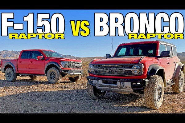 Ford Raptor Comparison: Bronco Raptor vs. F-150 Raptor | Price, Horsepower, Engine & More