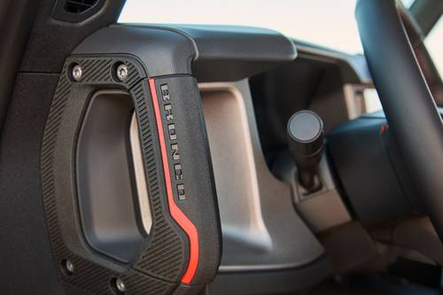 2025 Ford Bronco Big Bend Convertible SUV Interior Detail. Free Wheeling Package Shown.