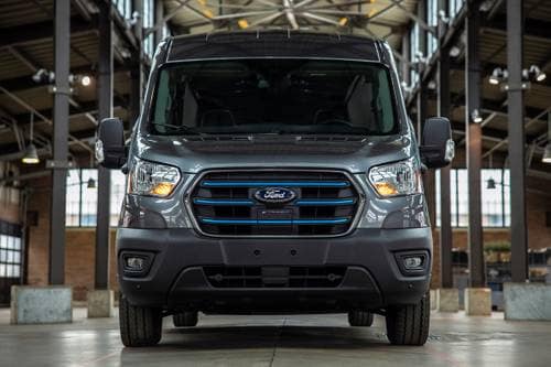 Ford E-Transit Cargo Van 350 Medium Roof Exterior Shown