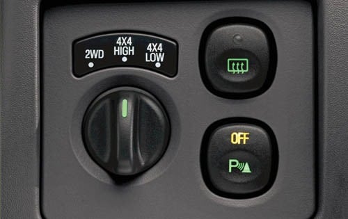 2005 Ford Excursion Dashboard Mounted 4WD Controls