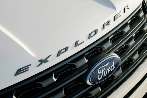 Ford Explorer XLT 4dr SUV Front Badge. Sport Appearance Package Shown.