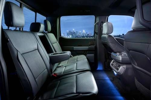 2024 Ford F-150 Lightning Lariat Crew Cab Pickup Rear Interior