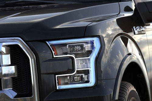 2016 Ford F-150 Lariat Crew Cab Pickup Headlamp Detail