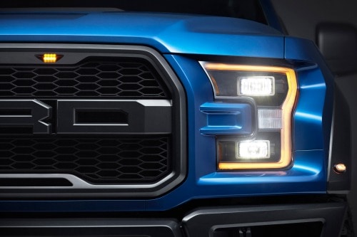 2018 Ford F-150 Raptor Extended Cab Pickup Headlamp Detail
