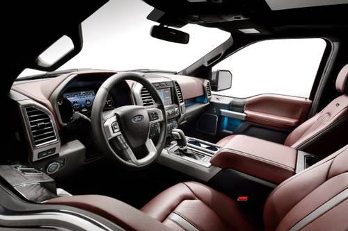 Ford F-150 Platinum Crew Cab Pickup Interior Shown