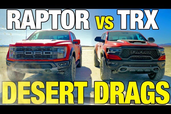 Drag Race in the Dirt! Ram TRX vs. Ford Raptor | 0-60, Horsepower, Off-Roading & More