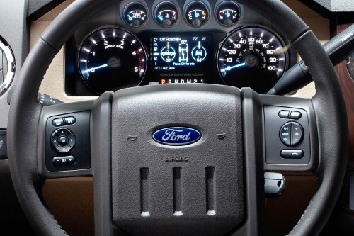 2012 Ford F-250 Super Duty Extended Cab Pickup Steering Wheel Detail Shown