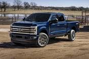 2025 Ford F-350 Super Duty Platinum Crew Cab Pickup Exterior. Optional Engine Package Shown.