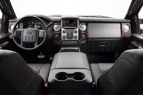 2015 Ford F-450 Super Duty Platinum Crew Cab Pickup Interior Shown