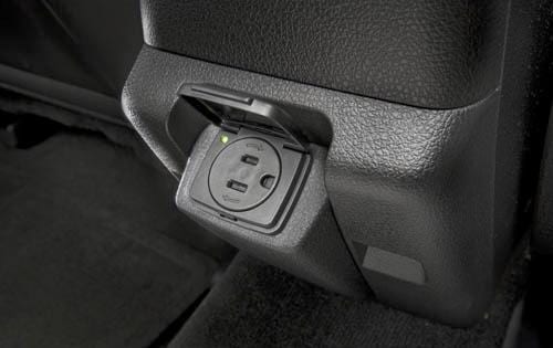 2012 Ford Fusion Hybrid Rear AC Outlet Detail