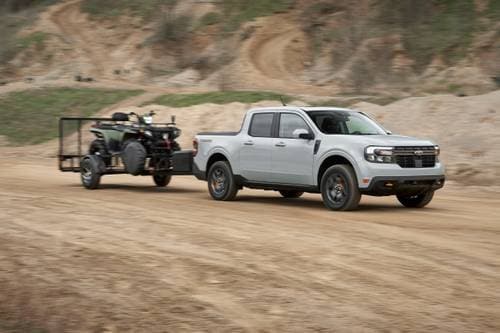 2023 Ford Maverick Lariat Crew Cab Pickup Lifestyle Exterior. Tremor Package Shown.