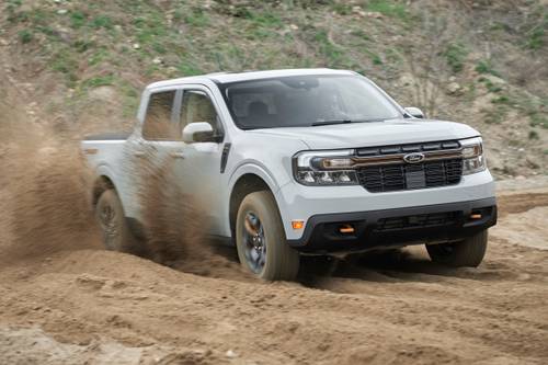 2023 Ford Maverick Lariat Crew Cab Pickup Lifestyle Exterior. Tremor Package Shown.