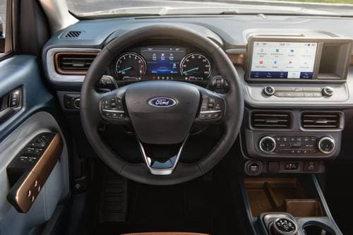 2024 Ford Maverick Lariat Crew Cab Pickup Steering Wheel Detail Shown