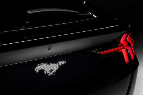 Ford Mustang Mach-E Premium 4dr Hatchback Rear Badge. Night Pony Package Shown.