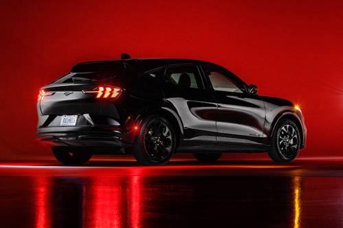 Ford Mustang Mach-E Premium 4dr Hatchback Exterior. Night Pony Package Shown.