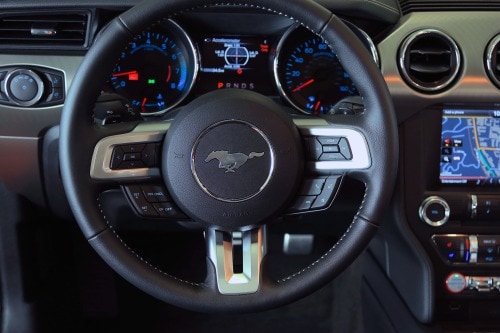 2016 Ford Mustang GT Premium Coupe Steering Wheel Detail