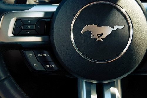 2016 Ford Mustang GT Coupe Steering Wheel Detail