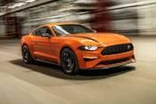2021 Ford Mustang EcoBoost Coupe Exterior. High Performance Package Shown.