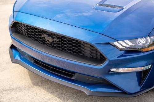 Ford Mustang EcoBoost Premium Coupe Front Badge. Stealth Edition Shown.