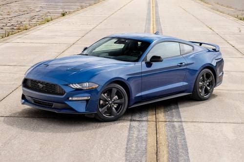 Ford Mustang EcoBoost Premium Coupe Exterior. Stealth Edition Shown.
