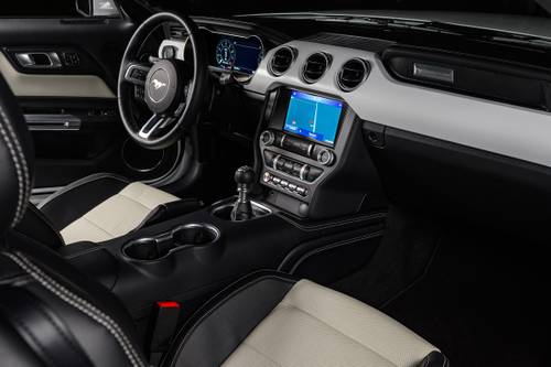 Ford Mustang GT Premium Coupe Interior Detail. Ice White Package Shown.
