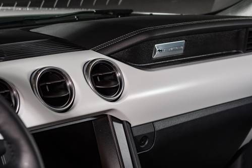 Ford Mustang GT Premium Coupe Interior Detail. Ice White Appearance Package Shown.