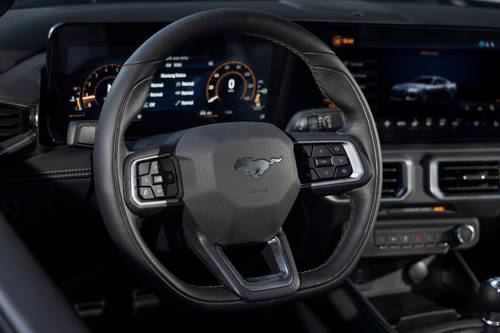 2025 Ford Mustang EcoBoost Premium Coupe Steering Wheel Detail