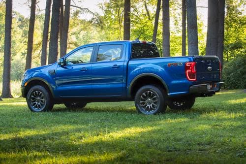 2020 Ford Ranger Lariat Crew Cab Pickup Exterior. FX2 Package Shown.