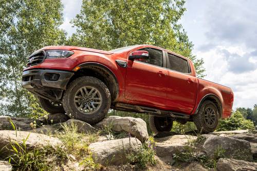 Ford Ranger Lariat Crew Cab Pickup Exterior. Tremor Package Shown.