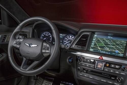 Genesis G80 3.3T Sport Sedan Steering Wheel Detail
