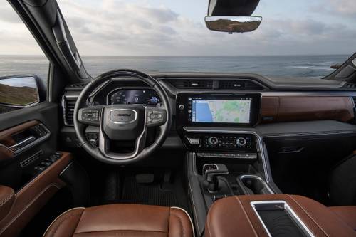 2024 GMC Sierra 1500 Denali Ultimate Crew Cab Pickup Steering Wheel Detail