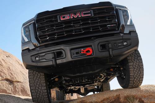 2024 GMC Sierra 2500HD AT4X Crew Cab Pickup Exterior Detail. AEV Edition Shown.
