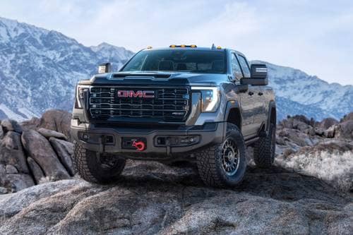 2024 GMC Sierra 2500HD AT4X Crew Cab Pickup Exterior. AEV Edition Shown.