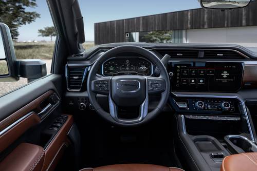 2024 GMC Sierra 3500HD Denali Ultimate Crew Cab Pickup Steering Wheel Detail