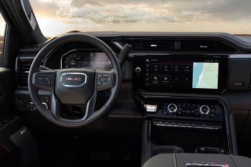 2025 GMC Sierra 3500HD AT4 Crew Cab Pickup Steering Wheel Detail