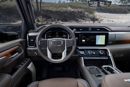 2025 GMC Sierra 3500HD Denali Crew Cab Pickup Steering Wheel Detail