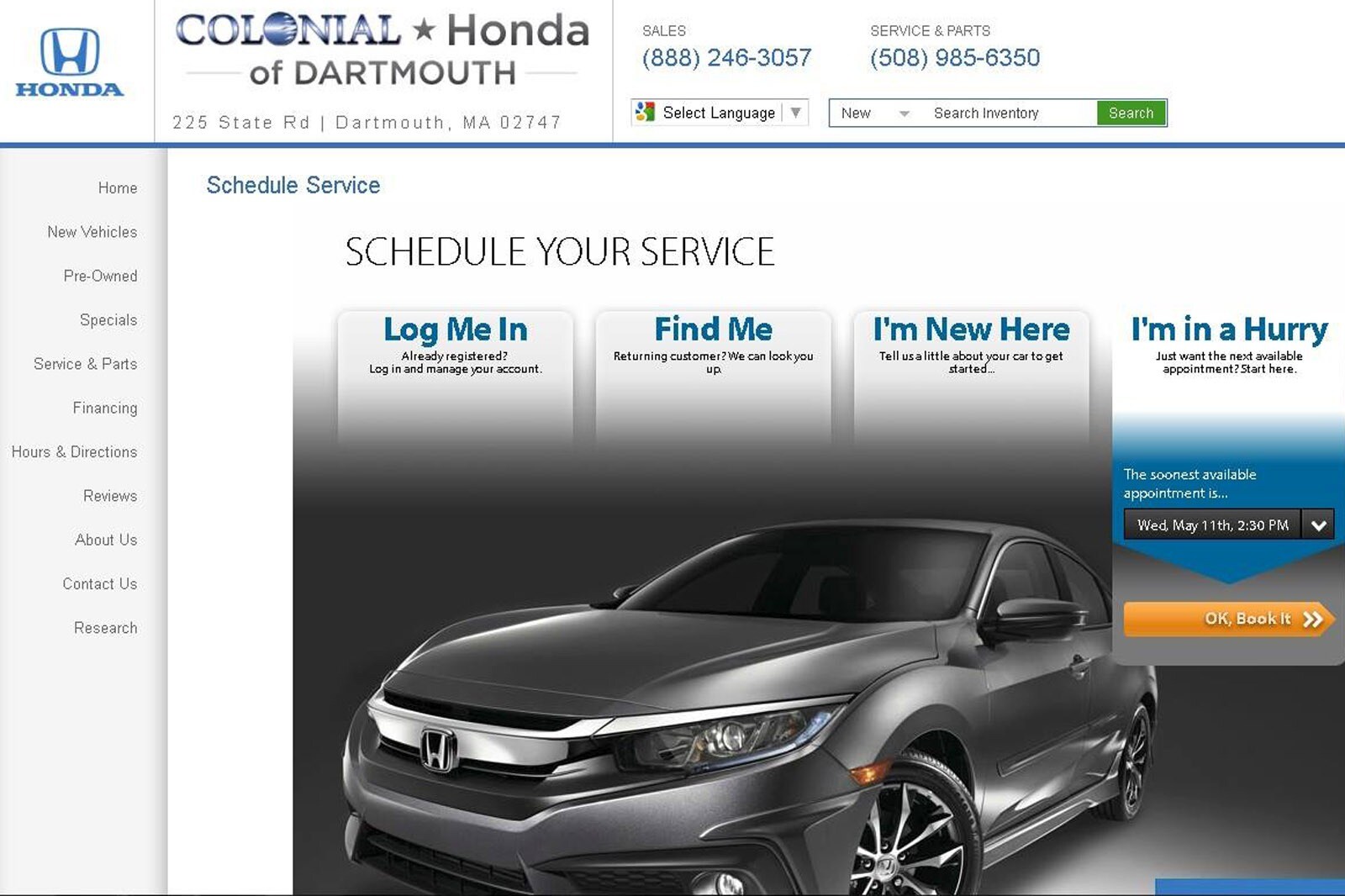 Colonial Honda of Dartmouth Harnesses Technology to Book Service