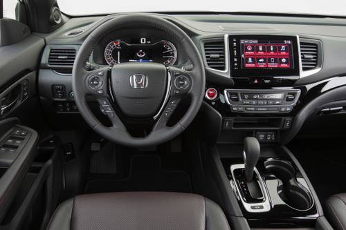 2017 Honda Ridgeline Black Edition Crew Cab Pickup Steering Wheel Detail