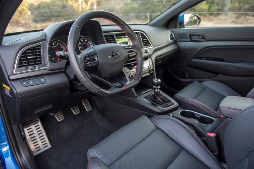 2017 Hyundai Elantra Sport Sedan Steering Wheel Detail