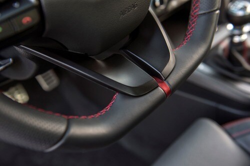 2017 Hyundai Elantra Sport Sedan Steering Wheel Detail