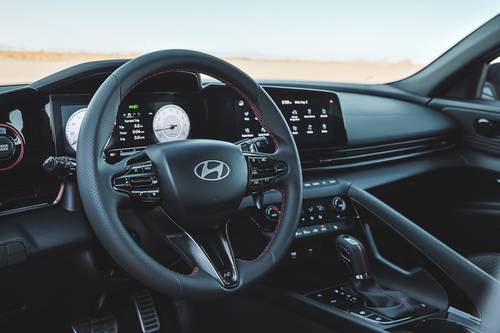 2025 Hyundai Elantra N Line Sedan Steering Wheel Detail